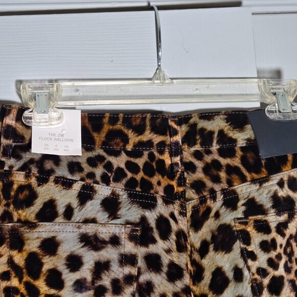 ZARA FLOCKED ANIMAL PRINT PANTS ZW COLLECTION LIMITED EDITION - Picture 5 of 6